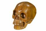 Realistic, Polished Picture Jasper Skull #151144-2